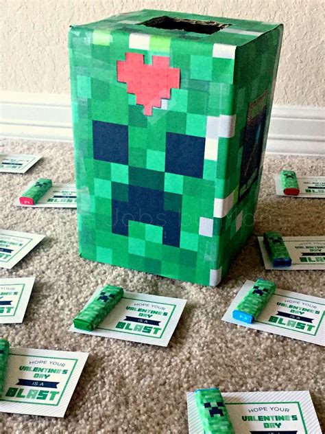 Printable Minecraft Valentine Box