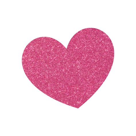 Coração Rosa Com Glitter Png