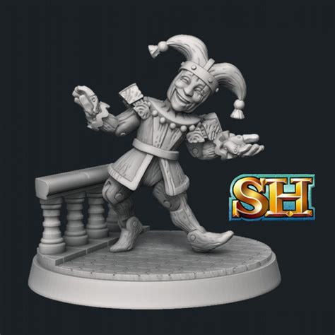 3d Printable Punch And Judy Halfling Jester And Puppet By Stonehaven