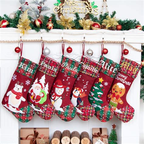 New Personalised Christmas Stockings With Names Large Xmas Socks