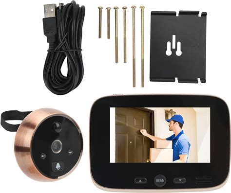 Digital Door Viewer Peephole Video Doorbell 4 3in Screen 1MP Motion