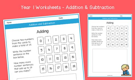 Year 1 Adding Addition Worksheets Ks1 Addition Primary Maths