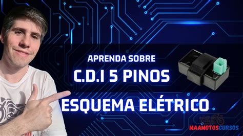 Esquema Elétrico do C D I 5 pinos da Jet Shineray e cores dos fios