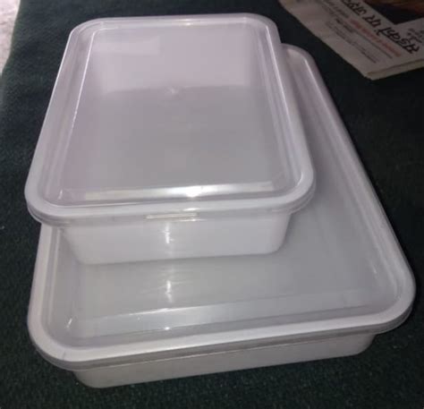 Plain Rectangular PP Sweet Box Food Container Capacity 250ml 500ml At