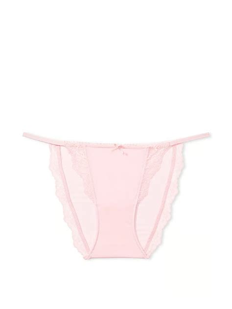 Lace Trim String Bikini Panty