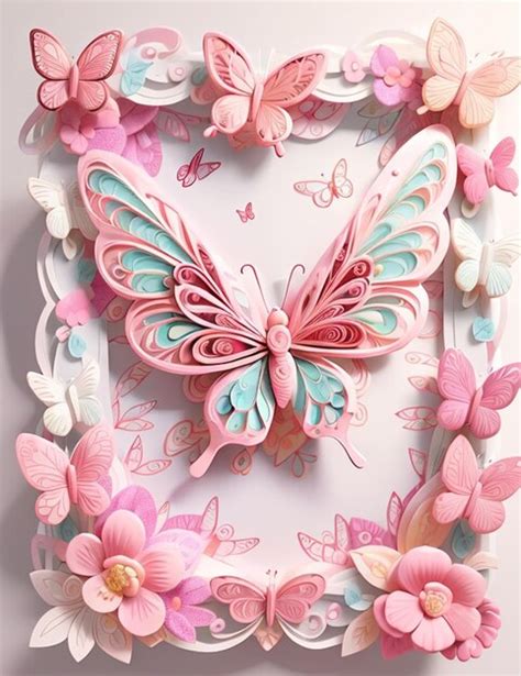 Premium AI Image | 3d pink butterfly