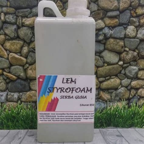 Jual Lem Untuk Styrofoam Gabus Sterofoam Sterofom 1 Liter Shopee