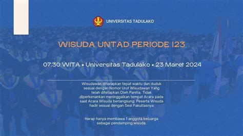 Wisuda Periode Universitas Tadulako Youtube