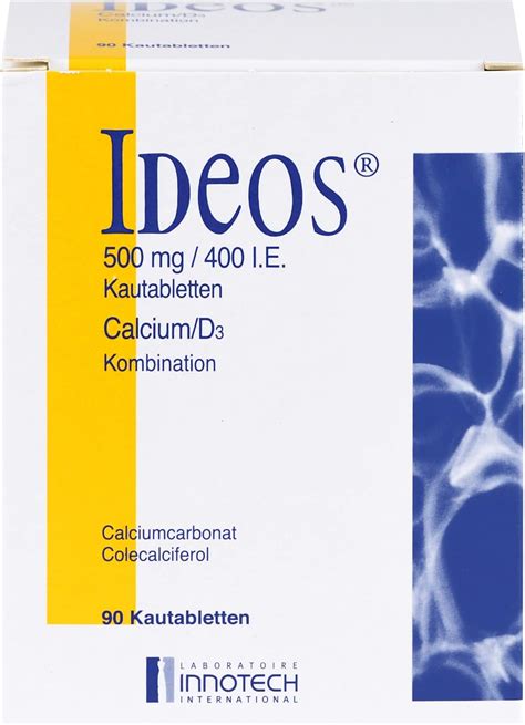 IDEOS 500 Mg 400 I E Kautabletten 90 St Amazon De Drogerie