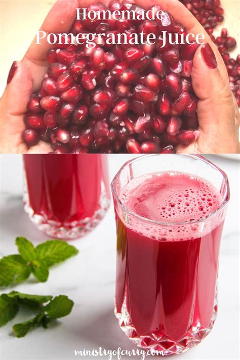 How To Make Homemade Pomegranate Juice Recipe Fruit Juice Recipes Fruit Drinks Recipes