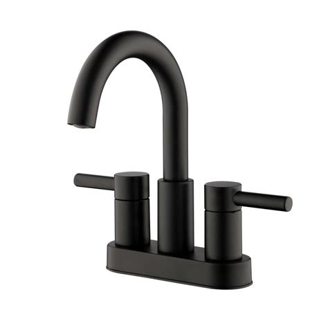 Black Bathroom Faucets : Delta Sandover Matte Black 2-handle Widespread ...