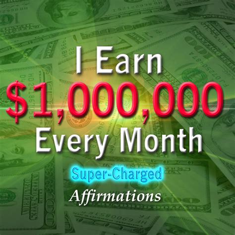 I Earn 1000000 Every Month Super Charged Affirmations Rockstar Affirmations