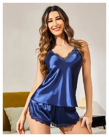 Avidlove Satin Pajamas Set Sleepwear Womens Sexy Lingerie Cami Shorts Set Nightwear S Xxl At