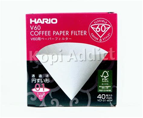 Jual Hario V60 Paper Filter Vcf 01 I Kertas Saringan Kopi Di Lapak