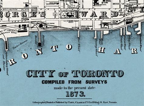 Old Map Of Toronto Canada 1897 Vintage Map Of Toronto Vintage Maps