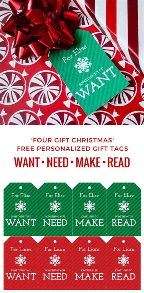 Four T Christmas Free Printable T Tags Want Need Make Read