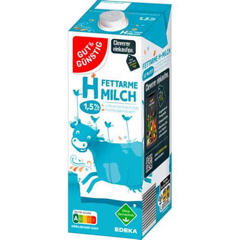 GUT GÜNSTIG Fettarme H Milch 1 l H Milch Haltbare Milch