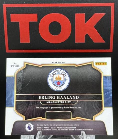 Erling Haaland Manchester City Pitchside Signatures Auto 2022 23 Panini