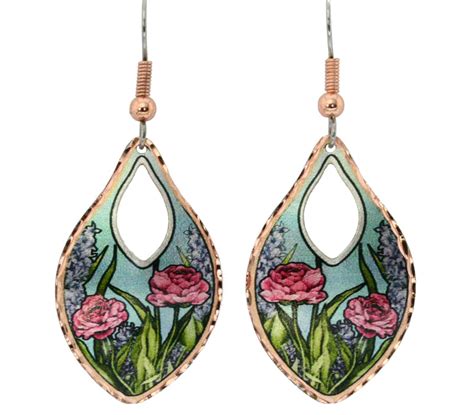 Colorful Rose Earrings Stylish Rose Jewelry Earrings For Women