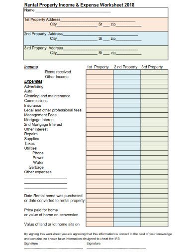 Income Expense Worksheet Examples Format How To Track Pdf