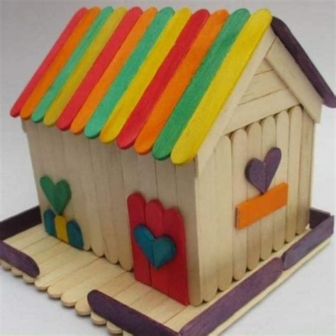 DIY Popsicle Stick Houses - Make Your Own Home - Kids Art & Craft | Popsicle stick crafts house ...