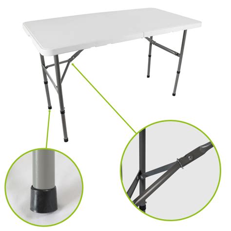 Table Pliante Camping 120 X 60cm 2 Hauteurs Table Pique Nique