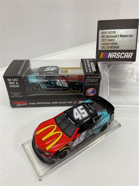 Diecast Body And Chassis Nascar 2022 Kurt Busch 45 Moneylion Mcdonalds