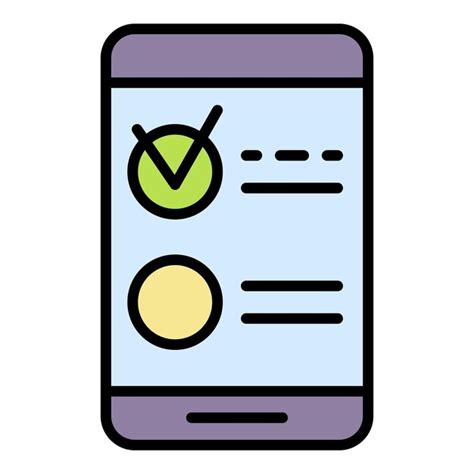 Icono de voto de prueba de teléfono inteligente contorno de icono de