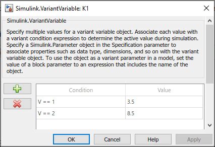 Simulink Variantcontrol Create A Variant Control Variable Object