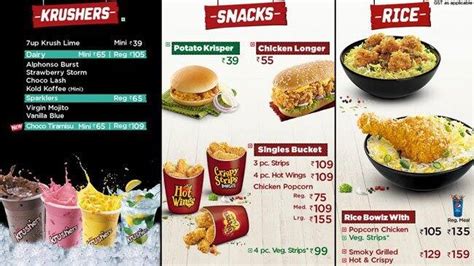 Kfc Menu Menu For Kfc Hazratganj Lucknow Zomato Hot Sex Picture