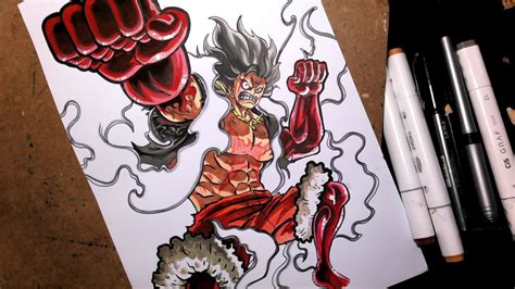 C Mo Dibujar Luffy Gear Snakeman Youtube