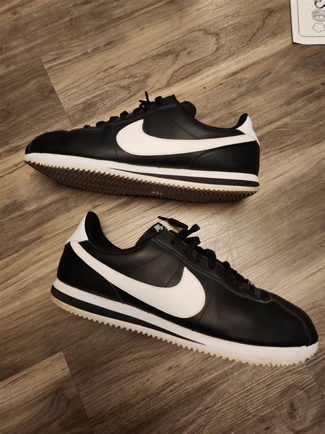 Nike Cortez Basic Leather Black White Classic Mens S Gem