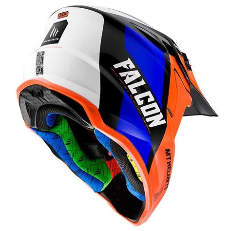 MT Helmets Falcon Warrior Motocross Helmet Orange Motardinn