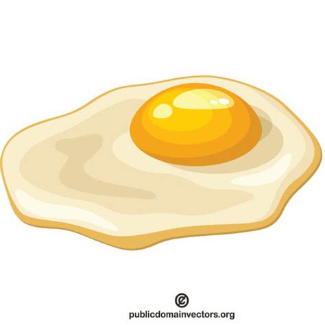 Fried Egg Meal Public Domain Vectors