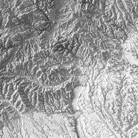 North Carolina Elevation Map - Muir Way