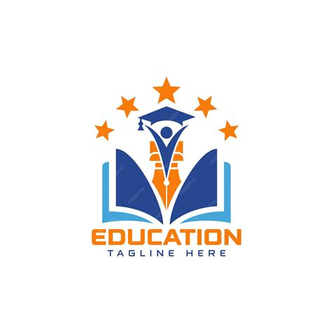 Premium Vector | A white logo for education here is a book called
