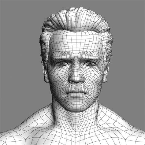 3D Model 3d Model Arnold Schwarzenegger VR AR Low Poly Rigged