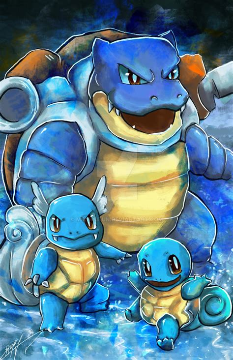 Blastoise Evo Line By Mikururun On Deviantart