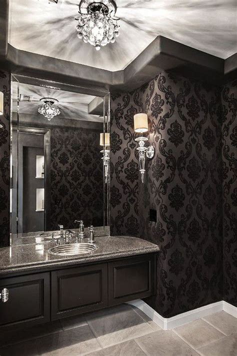 31 Inspiring Black Powder Room Design Ideas With Modern Style Magzhouse