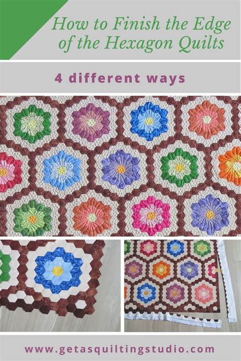 How To Finish The Edge Of The Hexagon Quilts Getas Quilting Studio