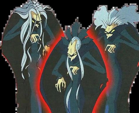 Why were the three ancestral witches depicted with dark chins? It makes ...
