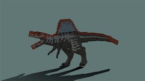 Minecraft Spinosaurus From Jurassic Park 3 3d Model By Cupcake04