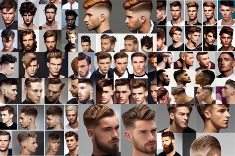 Male Hairstyles Various Color Random Model Stable Diffusion