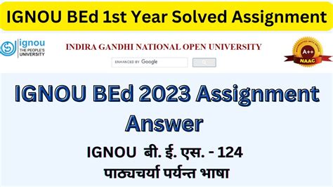 Ignou Bed St Year Solved Assignment Ignou Bed Bes St Year