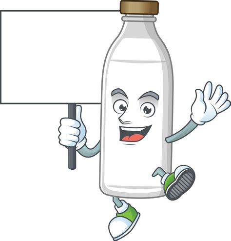 Milk Bottle Cartoon Character 21290596 Vector Art At Vecteezy