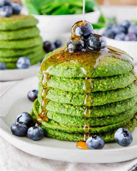 Spinach Pancakes Naturally Green Pancakes With No Food Coloring