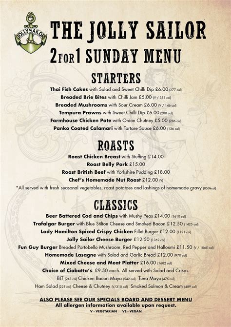 Ditch The Cooking With 2 for 1 Sunday’s - The Jolly Sailor Southsea