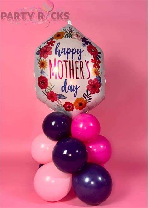 Mother S Day Satin Blossoms Balloon Stack