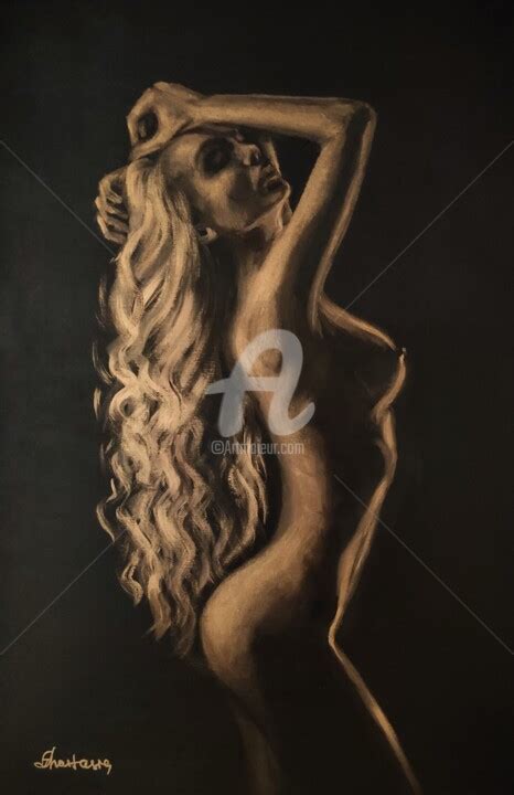 Erotic Art Naked Woman Minimalistic Port Peinture Par Anastasia