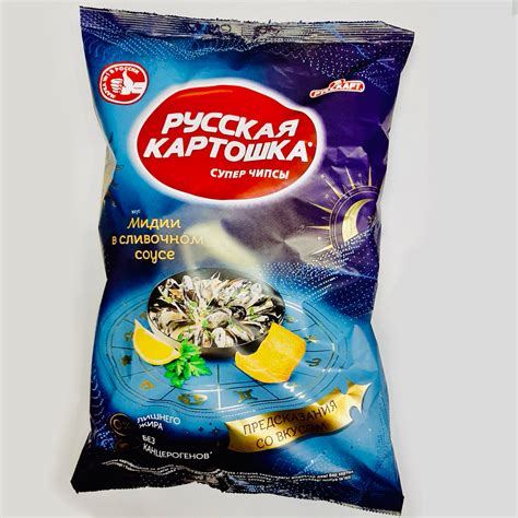 Чипсы картофельные РУССКАРТ “Русская картошка” Мидии в Сливочном Соусе ...